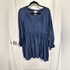 Navy Paisley Vine Dress